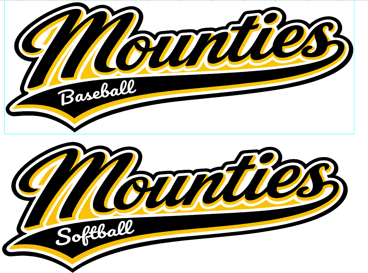 Mounties Baseball/Softball Jersey Front