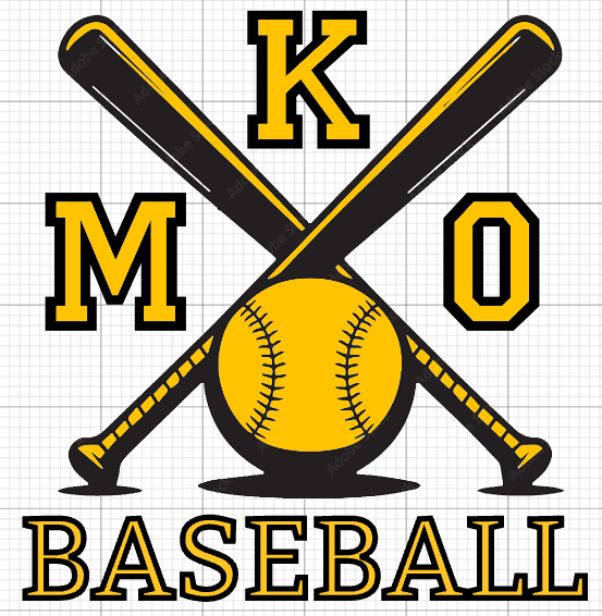 KMO Crossed Batts Baseball/Softball