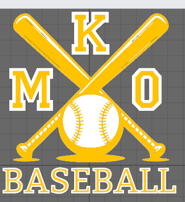 KMO Crossed Batts Baseball/Softball