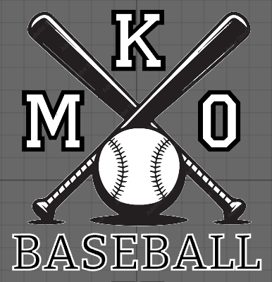 KMO Crossed Batts Baseball/Softball